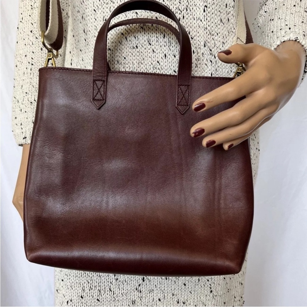 Madewell The Zip Top Transport Crossbody Cow Leather Dark Cabernet Bag Purse